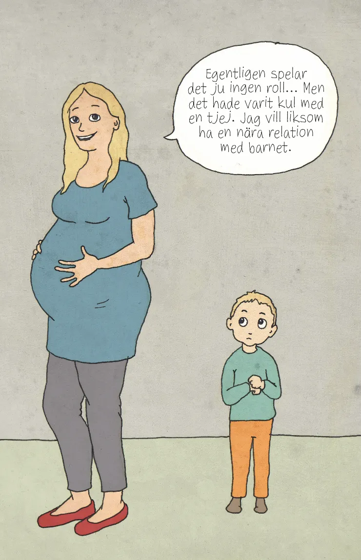 Bild på gravid som önskar sig en flicka